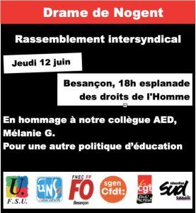Lire la suite à propos de l’article Hommage à notre collègue AED assassinée